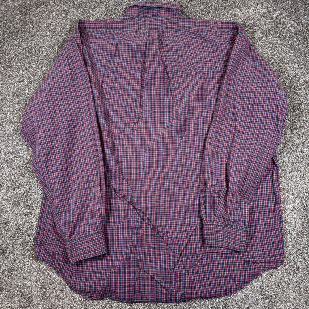 Ralph Lauren Blaire‎ Red Plaid Button Down Shirt Mens XL Long Sleeve Classic Fit - Picture 6 of 6